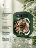 Mini ventilateur brumisateur vert NOXIHOME - fraîcheur rechargeable