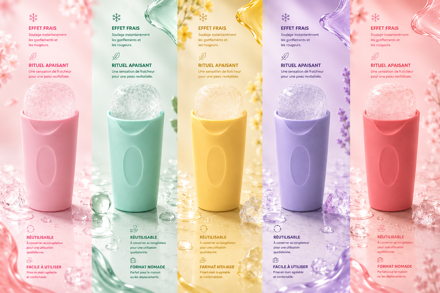 Roller visage glacé NOXIHOME - tous les coloris